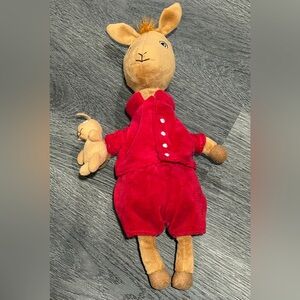 Red Plush Toy with Teddy Bear